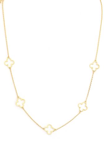 16 In Neck Open Clover Brass Gold BRASS GOLD