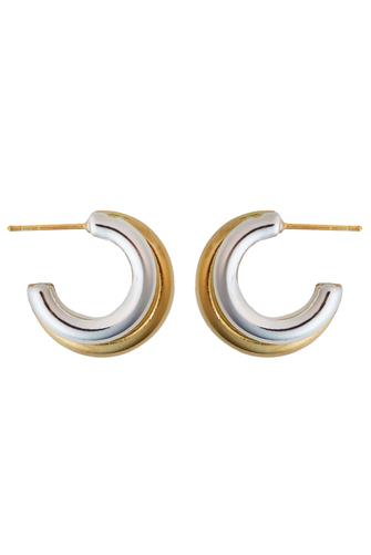 Mix Two-Tone Classic Hoop Earrings TWO TONE