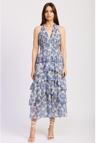 Odessa Maxi Dress IVORY BLUE MULTI
