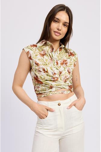 Alexane Top TERRACOTTACHARTREUSE