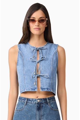 Adalynn Denim Vest BLUE