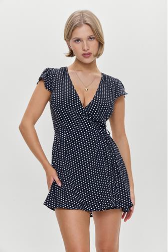 Lucy Crepe Dress CLASSIC POLKA DOT PRINT