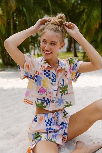 Cait Beach Print Short BEACH
