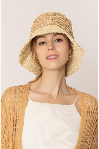Stripe Natural Bucket Hat NATURAL