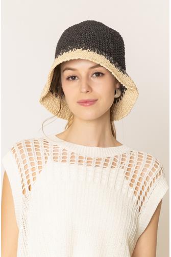 Black And Tan Bucket Hat BLACK