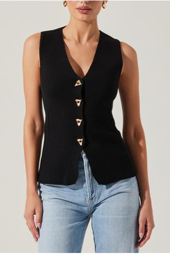 Jayce Sweater Vest BLACK