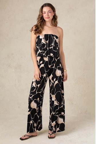 Ari Strapless Easy Jumpsuit BLACK MULTI