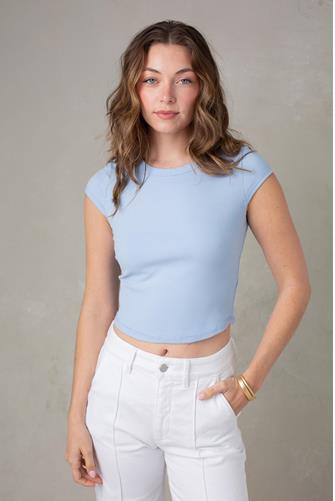Ribbed Baby Tee 34 BOY BLUE