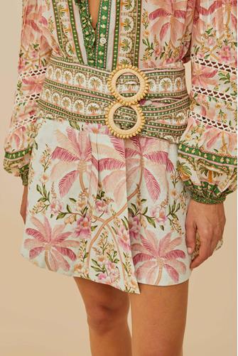 Palm Dream Off-White Double Waistband Skirt PALM DREAM OFF-WHITE