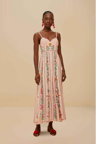 Delicate Forest Pink Maxi Dress DELICATE FOREST PINK