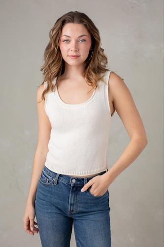 Jaidynn Rib Tank WHITE