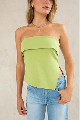 Martini Strapless Asymmetrical Top 65 GREEN