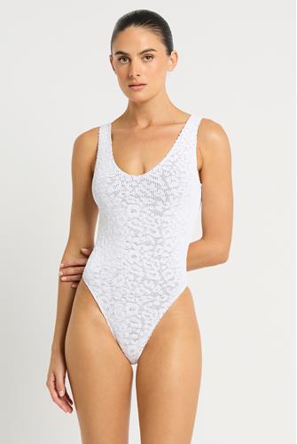 White Leopard Two Tone Mara One Piece WHITE LEOPARD TWO TONE