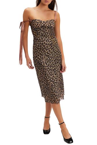 Printed Got Glam Slip Dress NATURAL CHEETAH