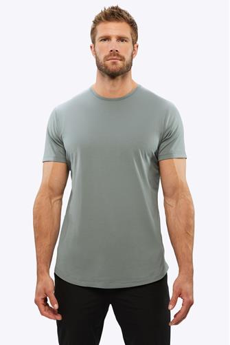 Ao Curved Hem Tee SAGE