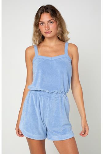 Tia Terry Romper Coverup SURF BLUE