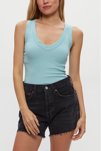 Blanche V-Neck Rib Tank Serene