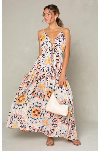 Kallie Tiered Maxi Dress MULTI KALEIDOSCOPE