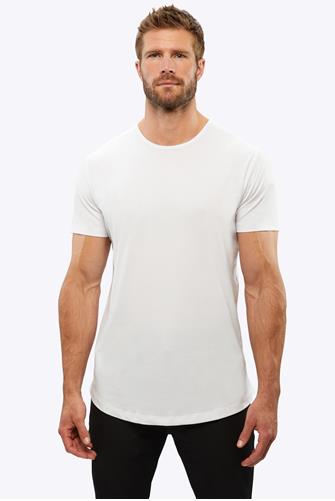 Ao Curved Hem Tee WHITE
