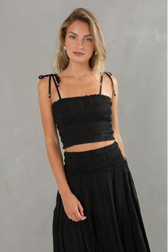 Jules Smocked Cami BLACK