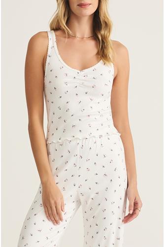 90s Ditsy Tank WHITE SHELL