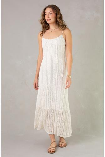 Mesh Midi Dress WHITE