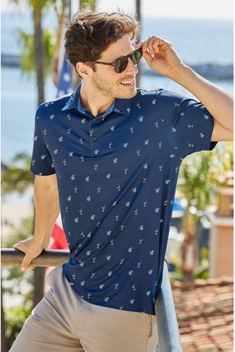 Clubhouse Short Sleeve Polo OCEAN BLUE PERFECT SHOT