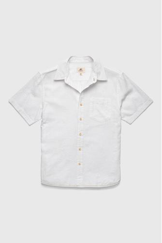 Joey Short Sleeve 2Tone Slub Shirt BRILLIANT WHITE
