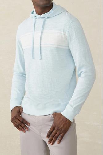 Sunwashed Slub Hoodie SKY SURF STRIPE