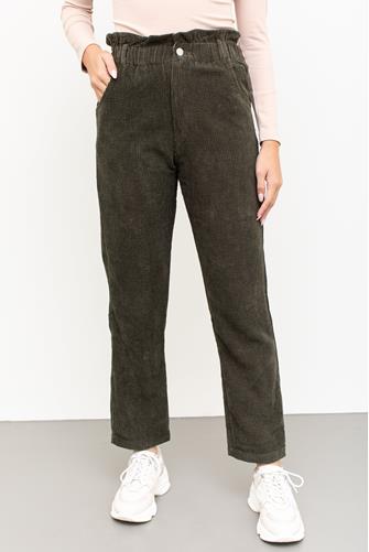 Paperbag Cord Trouser OLIVE