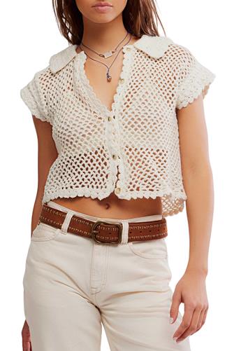 Lily Crochet Top COCONUT MILK