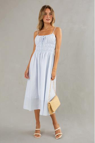 Emanuelle Midi Dress BLUE STRIPE