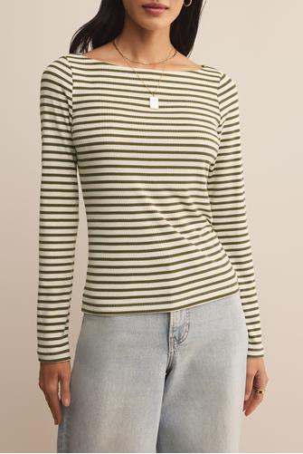 Pristine Striped Tee FERN