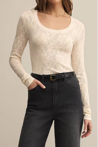 Tibi Scoop Mesh Sweater CRYSTAL