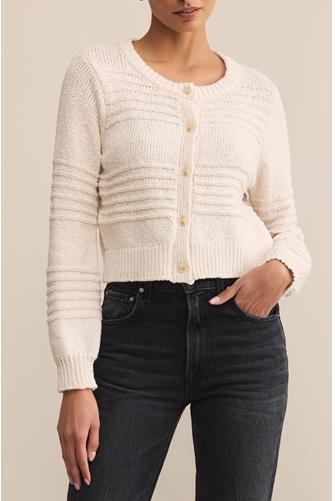 Between The Lines Cardigan CRYSTAL