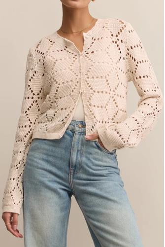 Rosalyn Sweater Cardigan CRYSTAL