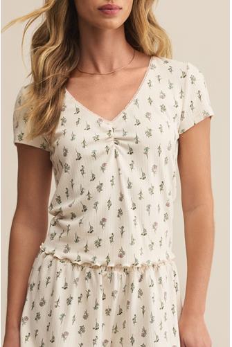 Montana Floral Top CRYSTAL