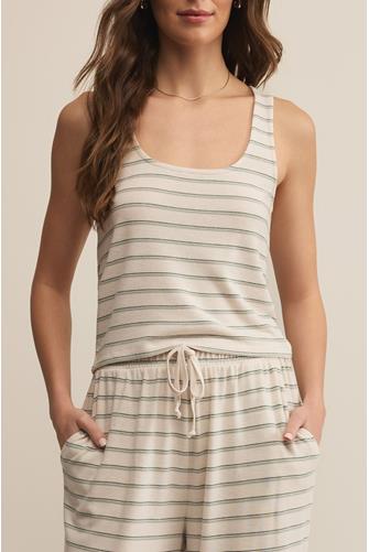 Lana Stripe Tank HUNTER GREEN