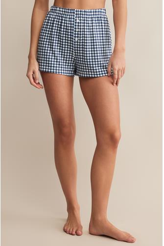 Maddie Gingham Short YACHT BLUE