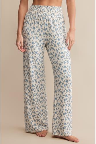 Dawn Smocked Ditsy Pant CRYSTAL