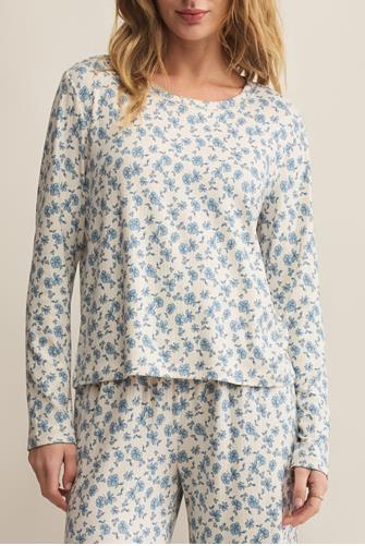 Home Town Ditsy Long Sleeve Top CRYSTAL