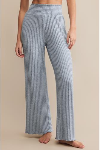 Dawn Smocked Rib Pant LIGHT BLUE DENIM