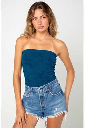 Lace Tube Top BLUE OPAL