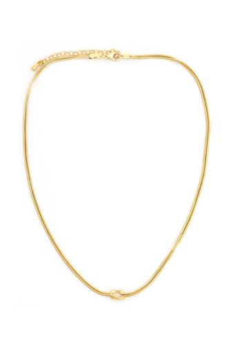 Gold Simple Knot Snake Necklace GOLD