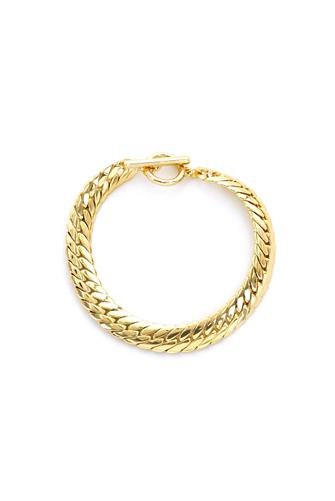 7 In Bracelet Toggle Thick Snake Chain GOLD