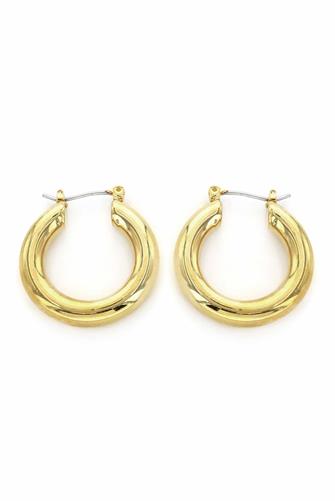 Gold Hinge Hoop Earrings GOLD