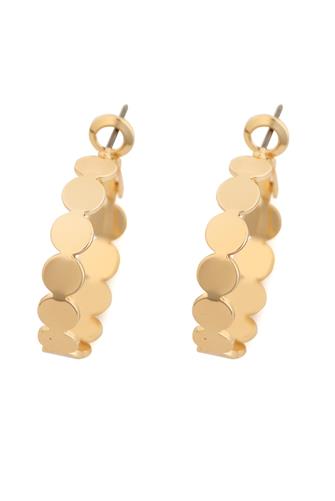 1 In Hoop Disc Earring GOLD