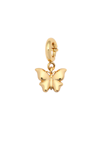 Charm- Puffy Butterfly gold