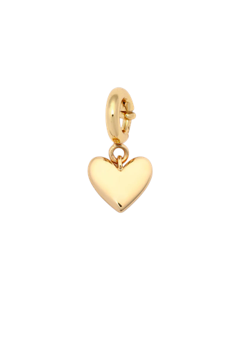 Charm- Puffy Heart gold