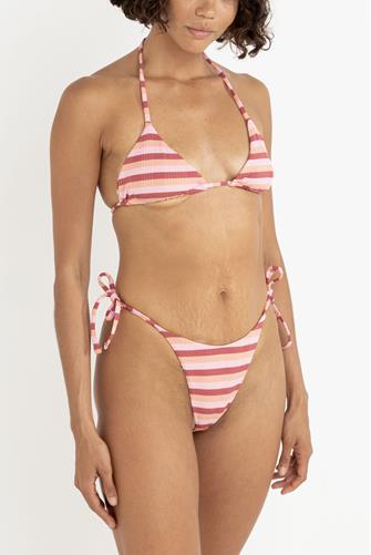Ibiza Stripe Rib Tie Side High Cut Bottoms IBIZA STRIPE